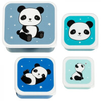 A Little Lovely Company  -  Lunchbox Panda Zestaw 4 Szt.