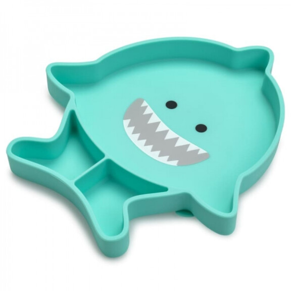 Melii - Melii  -  Trójdzielny Talerzyk Silikonowy z Przyssawką Shark