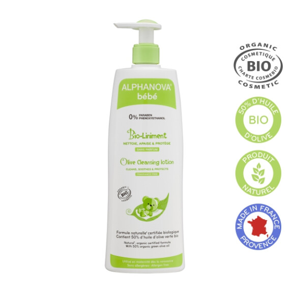 Alphanova Bebe Organiczna Oliwka z Wodą Wapienną Bio - Liniment, 500 ml