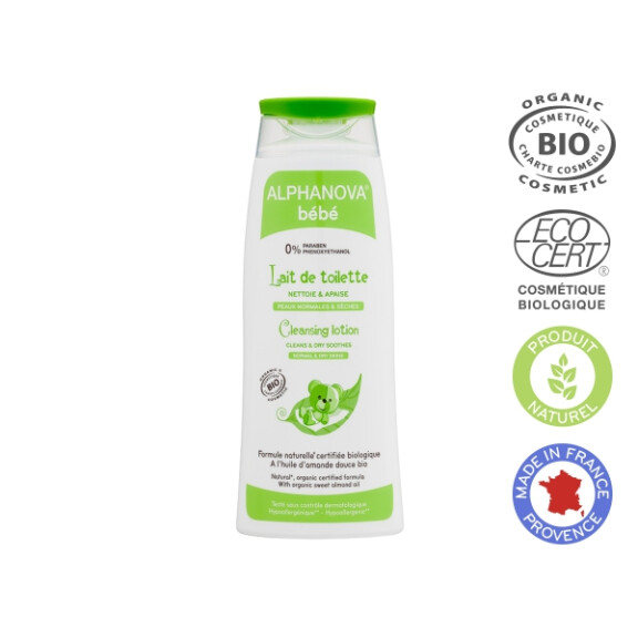 Alphanova Bebe Organiczne Mleczko z Oliwą do Mycia Niemowląt, 200 ml