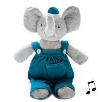 Meiya & Alvin  -  Alvin Elephant Musical Lulluby Doll With Soft Head