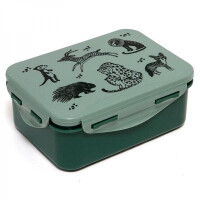 Petit Monkey  -  Śniadaniówka Lunchbox Black Animals Salie