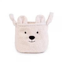 CHILDHOME - Childhome Pluszowy Pojemnik na Zabawki 25 x 20 x 20 cm Teddy Bear Off White