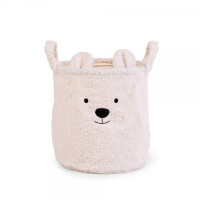 CHILDHOME - Childhome Pluszowy Pojemnik na Zabawki 30 x 30 x 30 cm Teddy Bear Off White