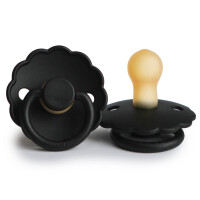 Frigg           -           Smoczek  z Naturalnego Kauczuku Daisy Kauczuk Jet Black  -           Rozmiar 6-18m