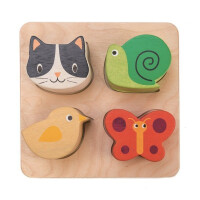 tender leaf toys - Drewniana Zabawka Sensoryczna - Zwierzęta - Kształty i Faktury, Tender Leaf Toys