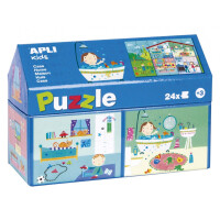 Apli Kids - Puzzle w Kartonowym Domku Apli Kids  -  w Domu 3+