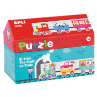 Apli Kids - Puzzle w Kartonowym Domku Apli Kids  -  Pociąg 3+