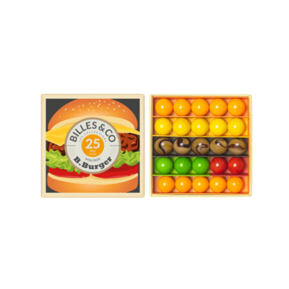 Billes & co    -   Szklane kulki HAMBURGER MINIBOX-10