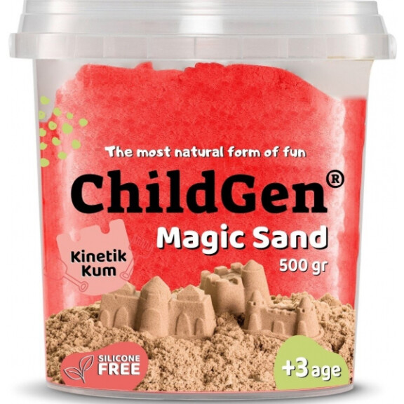 ChildGen - Childgen, Piasek Kinetyczny, 100% Naturalny, 500g, Kolor Czerwony  -  Edycja Limitowana