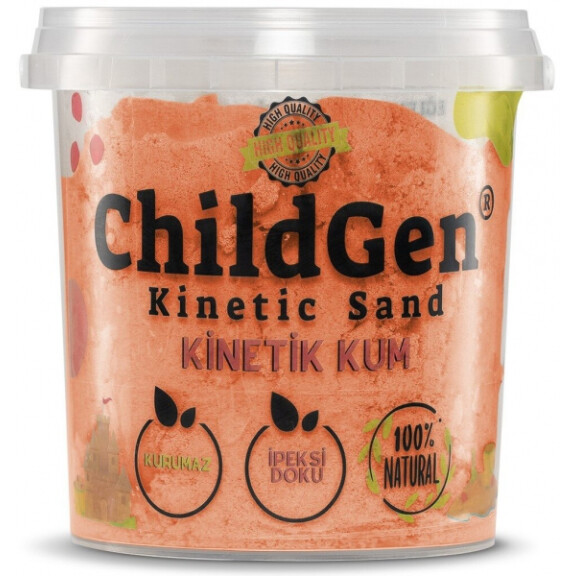 ChildGen - Childgen, Piasek Kinetyczny, 100% Naturalny, 500g, Kolor Pomarańczowy