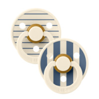 BIBS - Bibs Studio Colour 2 - Pack Pin Ivory & Steel Blue s Smoczek Uspokajający Kauczuk Hevea