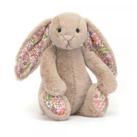 Jellycat   -    Przytulanka Maskotka Blossom Beige Bunny 'Petal' Królik Beżowy Kwieciste Uszy 18 cm