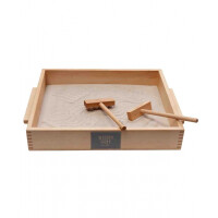 Wooden Story - Tacka Montessori z Uchwytem – 1 - Częściowa z Piaskiem i Akcesoriami