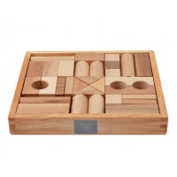 Wooden Story - Klocki Naturalne 30szt. w Skrzynce z Litego Drewna