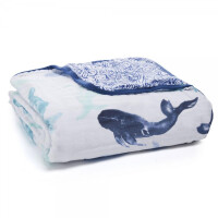 ADEN + ANAIS - Aden+anais Kołderka Muślinowa Seafaring Whale