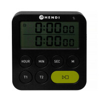 Timer dwuzakresowy, czarny, 82x20x86 mm | HENDI, 582046