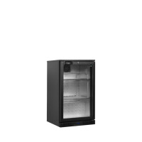 Minibar ze szklanymi drzwiami skrzydłowymi, czarny | TEFCOLD, BA6H