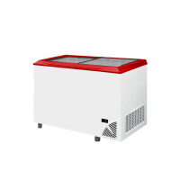 Zamrażarka skrzyniowa z przesuwną płaską pokrywą i cyfrowym termostatem z termometrem | BYFAL, ARO 501/2 Red Edge