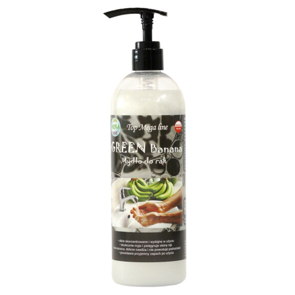 Mydło glicerynowo - lanolinowe w płynie 0,75 l | TOP MEGA LINE, GREEN Banana