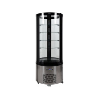 Witryna chłodnicza 400 l 68x68x175 cm czarna | YATO, YG-05098