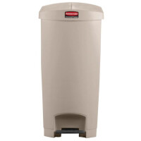 Kosz z pedałem 90l beżowy | RUBBERMAID, Slim Jim
