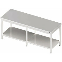 Stół centralny z półką, wzmacniany 2400x700x850 mm | STALGAST, 980117240