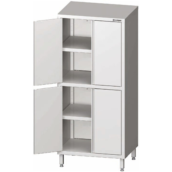 Szafa magazynowa z drzwiami skrzydłowymi i dzieloną komorą 1200x700x1800 mm | STALGAST, 981567120