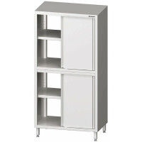 Szafa przelotowa z dzielonymi drzwiami suwanymi 1200x600x2000 mm | STALGAST, 981676120