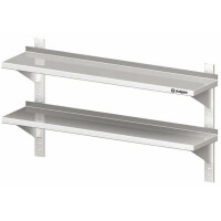 Półka wisząca przestawna, podwójna 1100x300x660 mm | STALGAST, 981773110