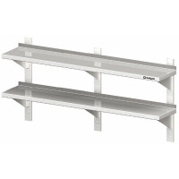 Półka wisząca przestawna, podwójna 1500x400x660 mm | STALGAST, 981784150