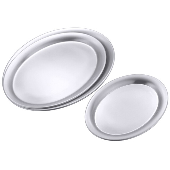 Taca wykonana ze stali nierdzewnej, owalna 265x195x12 mm | CONTACTO, 64/260