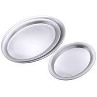 Taca wykonana ze stali nierdzewnej, owalna 285x220x14 mm | CONTACTO, 64/290