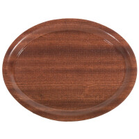 Taca antypoślizgowa z drewna, owalna 260x200x13 mm | CONTACTO, 3503/260
