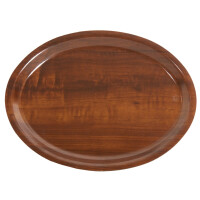Taca z drewna, owalna, orzech 290x210x19 mm | CONTACTO, 3403/290