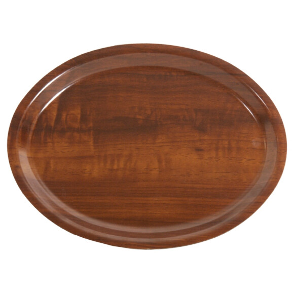 Taca z drewna, owalna, orzech 290x210x19 mm | CONTACTO, 3403/290