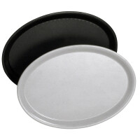 Taca z poliestru, owalna, jasnoszara 290x210x18 mm | CONTACTO, 5351/002