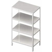 Regał magazynowy, cztery półki pełne, nogi z kątownika 700x400x1800 mm | STALGAST, 981884070