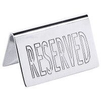 Tabliczka informacyjna ze stali nierdzewnej „Reserved” 65x40 mm | CONTACTO, 1055/002