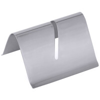 Stojak nierdzewny do kart, z wycięciem 50x30 mm | CONTACTO, 300/060