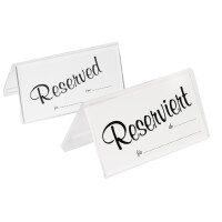 Karta akrylowa „Reserviert” do tabliczki informacyjnej 6783/100, komplet 25 sztuk | CONTACTO, 6783/901
