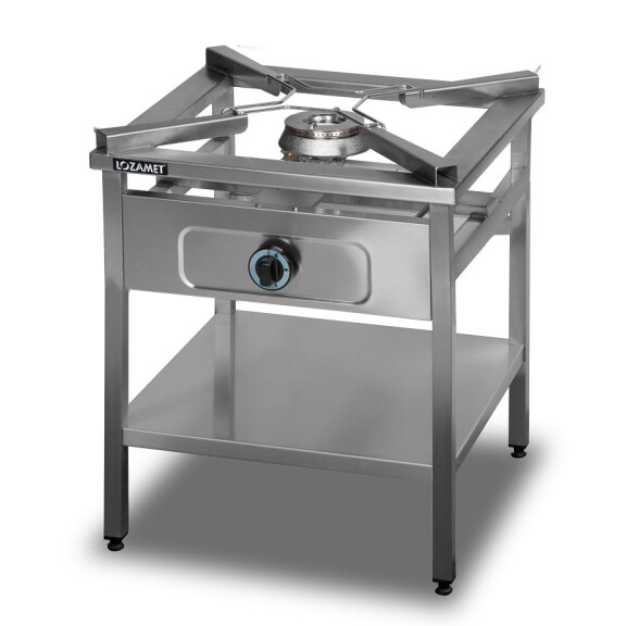 Taboret grzewczy gazowy 9 kW, 580x580x720 mm | LOZAMET, GLTA.58.0/9H
