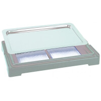 Taca chłodzona GN 1/1 na podstawie z tworzywa 56,5x35x65 mm, biała | APS, Top Fresh