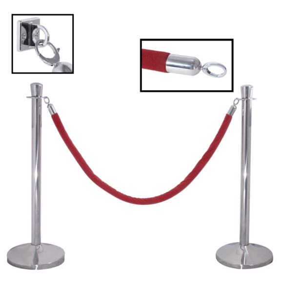 Słupek hotelowy ze stali nierdzewnej 950 mm | CONTACTO, 1603/001