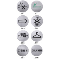 Tabliczka samoprzylepna ze stali nierdzewnej, piktogram „Dla palących” | CONTACTO, 7663/011
