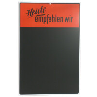 Czarna tablica „Heute empfehlen wir” 750x500 mm | CONTACTO, 7688/750