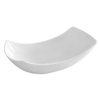 Miska porcelanowa w kształcie litery "U" 29x13,6x8 cm | HENDI, Vanilla