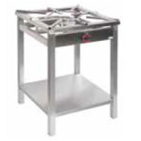 Taboret gazowy z półką 60x60x85 cm, 1 palnik: 9 kW, wysoki | EGAZ, TGO-110.II