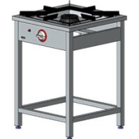 Taboret gazowy 60x60x85 cm, 1 palnik: 5 kW, wysoki | EGAZ, TG-105.II