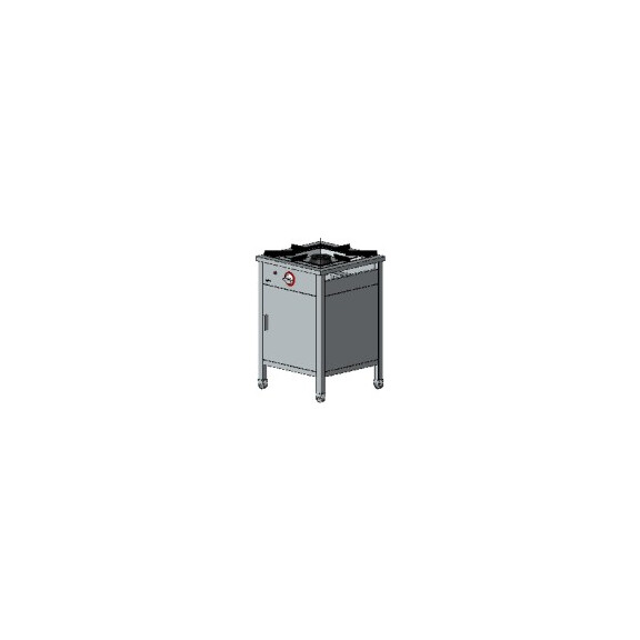 Taboret gazowy z szafką 60x60x85 cm, 1 palnik: 5 kW, wysoki | EGAZ, TG-105.IV